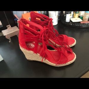 Vince Camuto Red Suede espadrilles